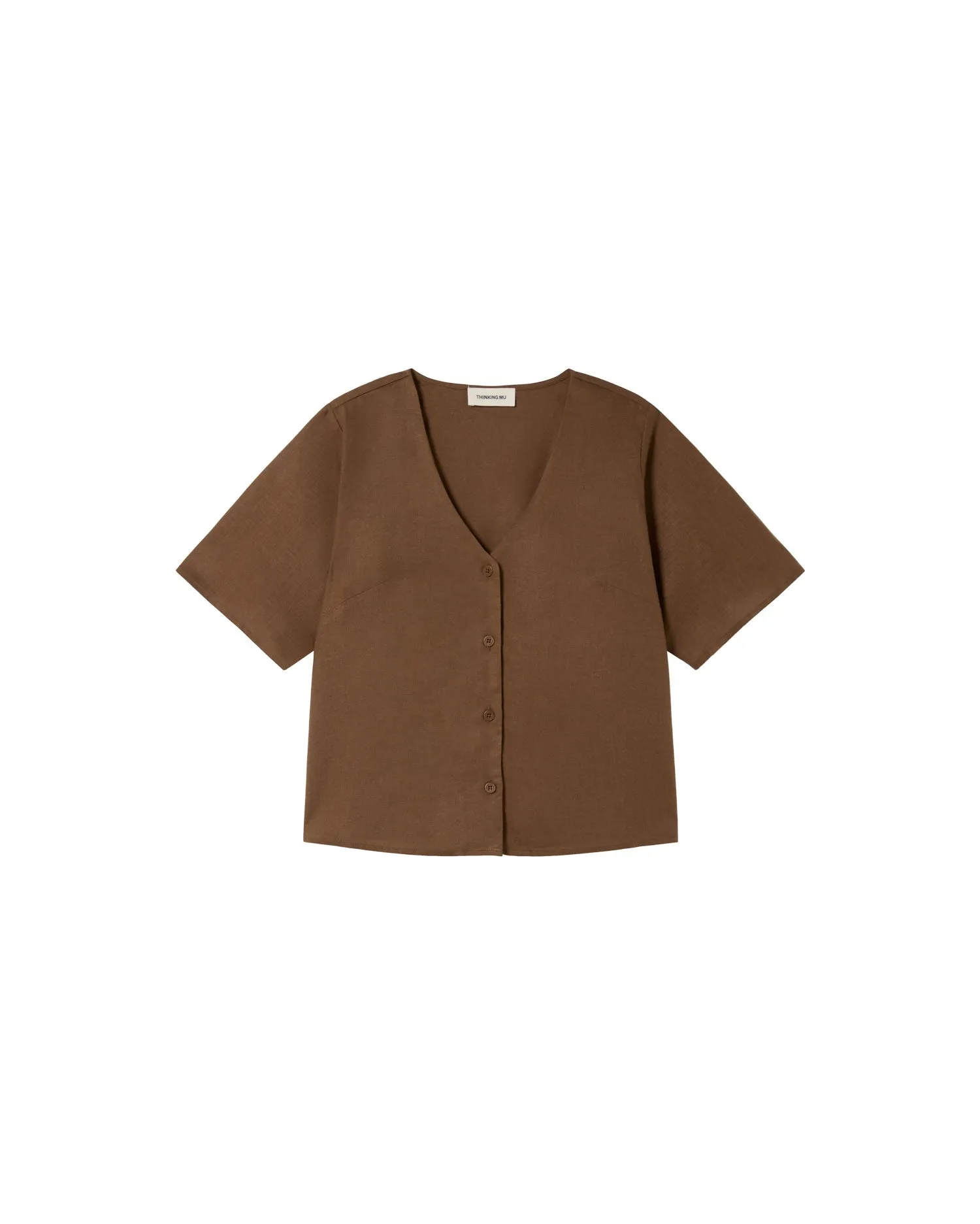 Blusa marrón hemp Libelula sold by Thinking Mu product image thumbnail 4