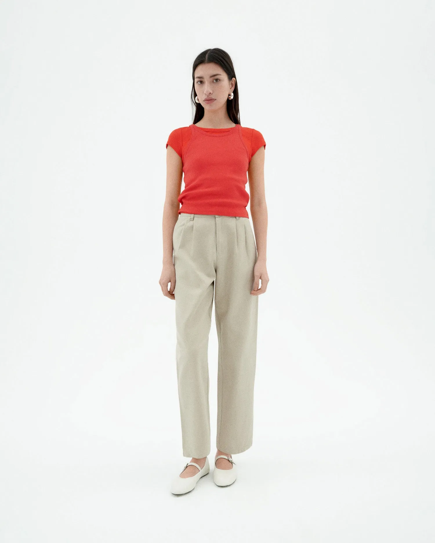 Pantalón carrot beige hemp Rina sold by Thinking Mu product image thumbnail 2