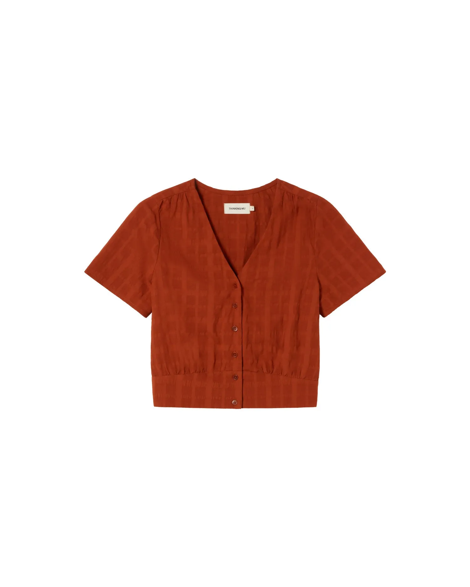 Blusa roja cuadrito Celina sold by Thinking Mu