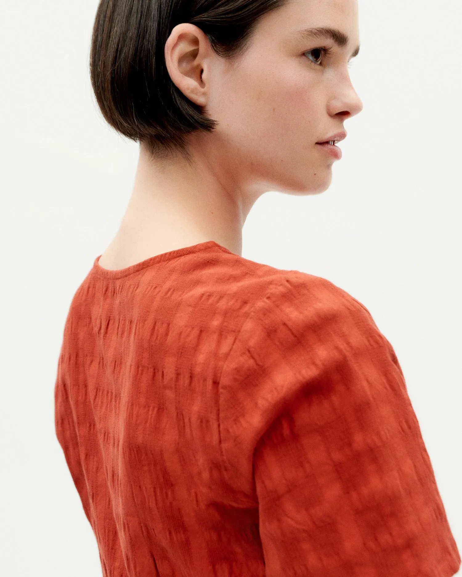 Blusa roja cuadrito Celina sold by Thinking Mu product image thumbnail 4