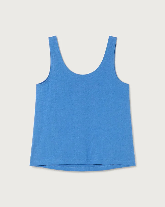 Tank Top azul hemp sold by Thinking Mu