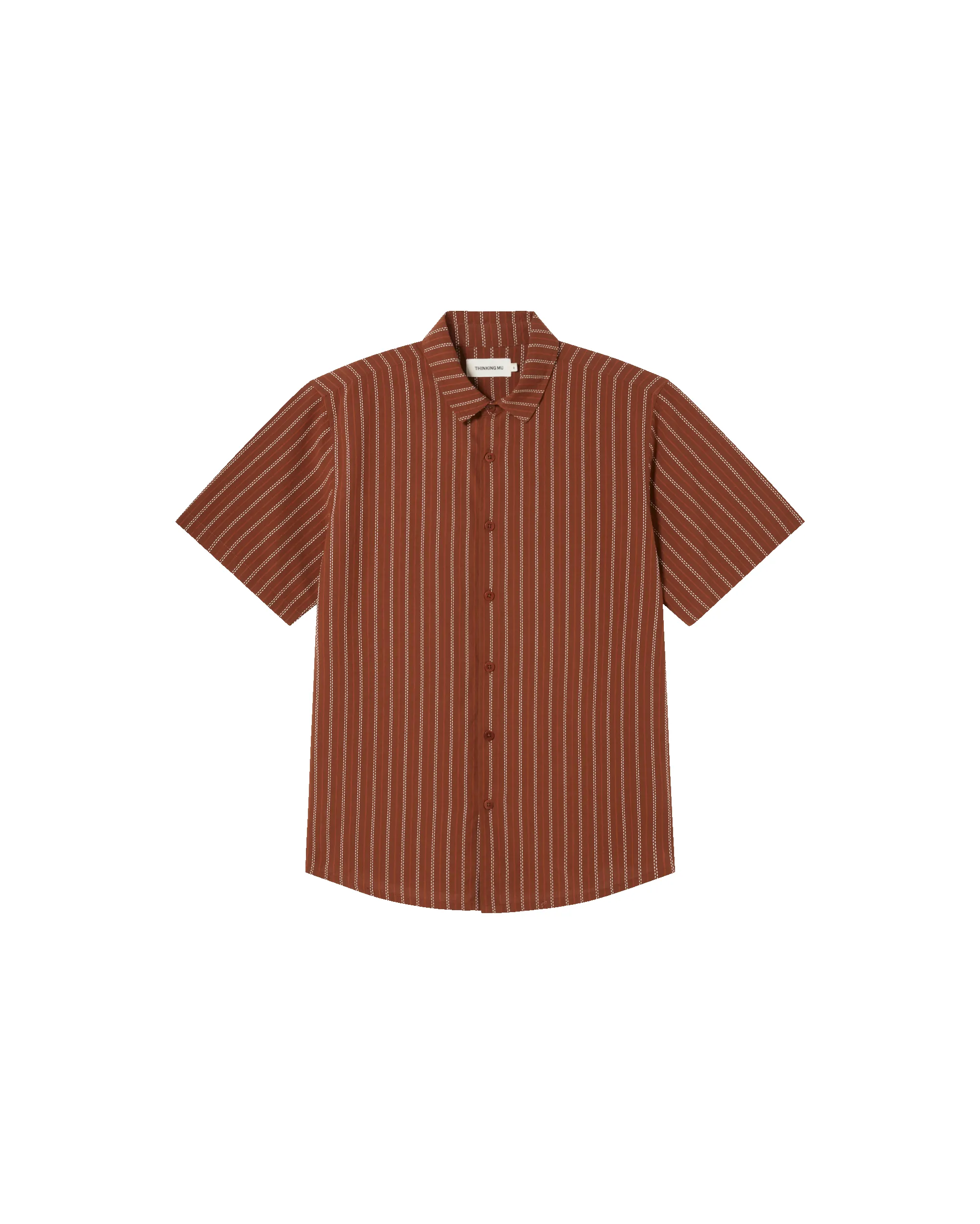 Camisa marrón rayas Tom sold by Thinking Mu