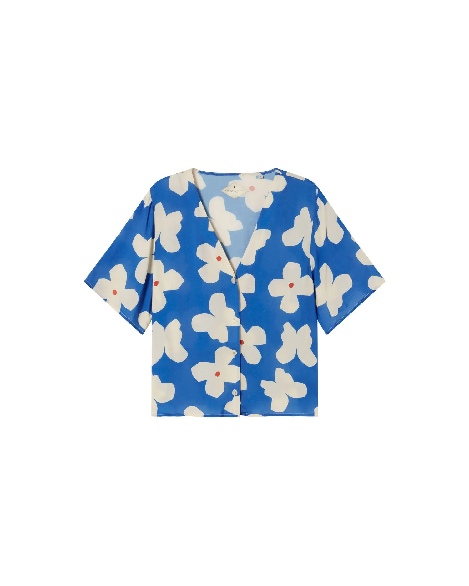 Blusa azul flores butterfly Libelula sold by Thinking Mu