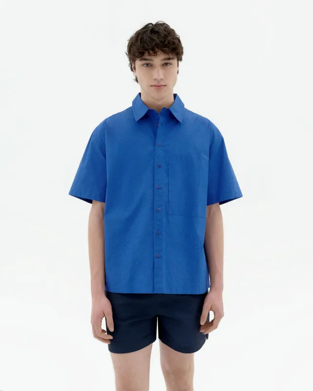 Camisa loose azul Kurt sold by Thinking Mu