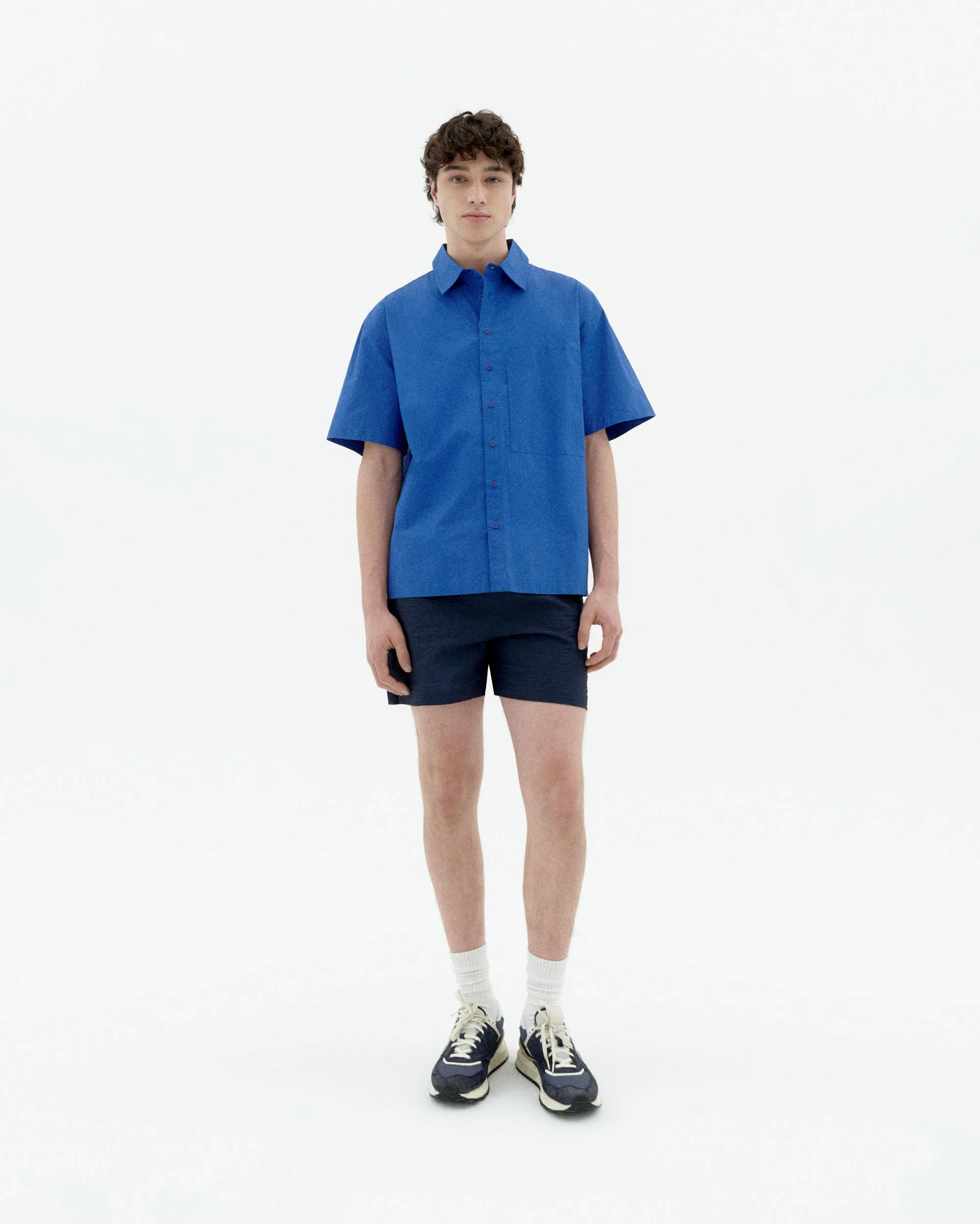 Camisa loose azul Kurt sold by Thinking Mu product image thumbnail 3