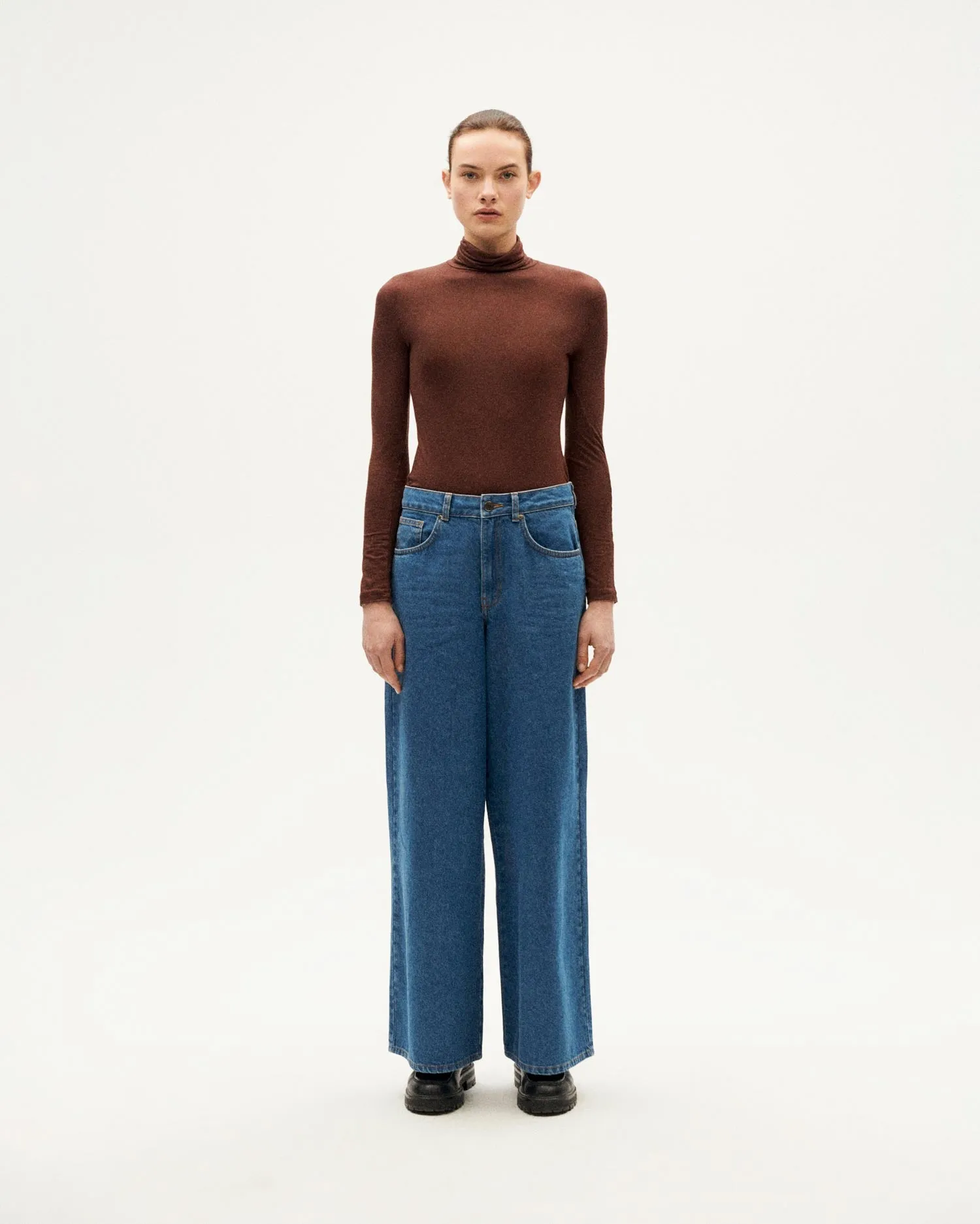 Top marrón cachemir Noe sold by Thinking Mu product image thumbnail 3