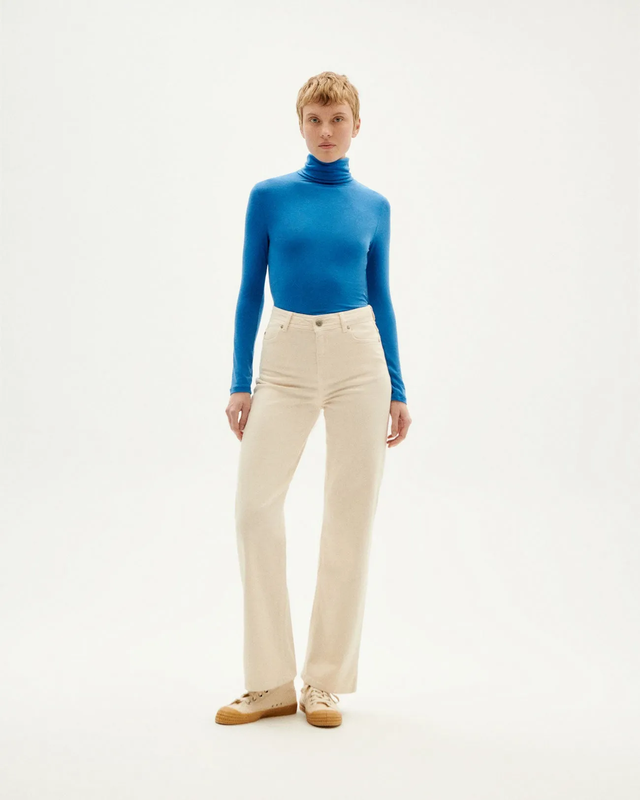 Top azul cashmere Noe sold by Thinking Mu product image thumbnail 3