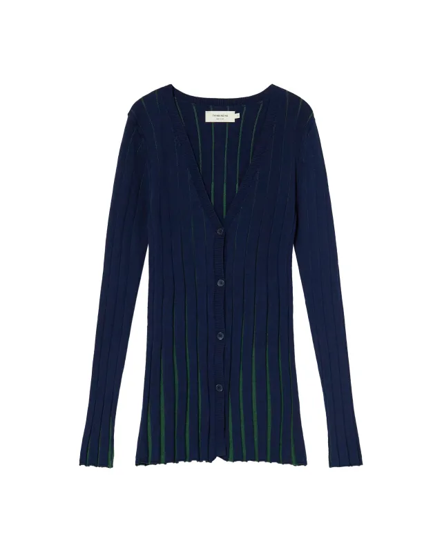 Cárdigan azul punto sold by Thinking Mu