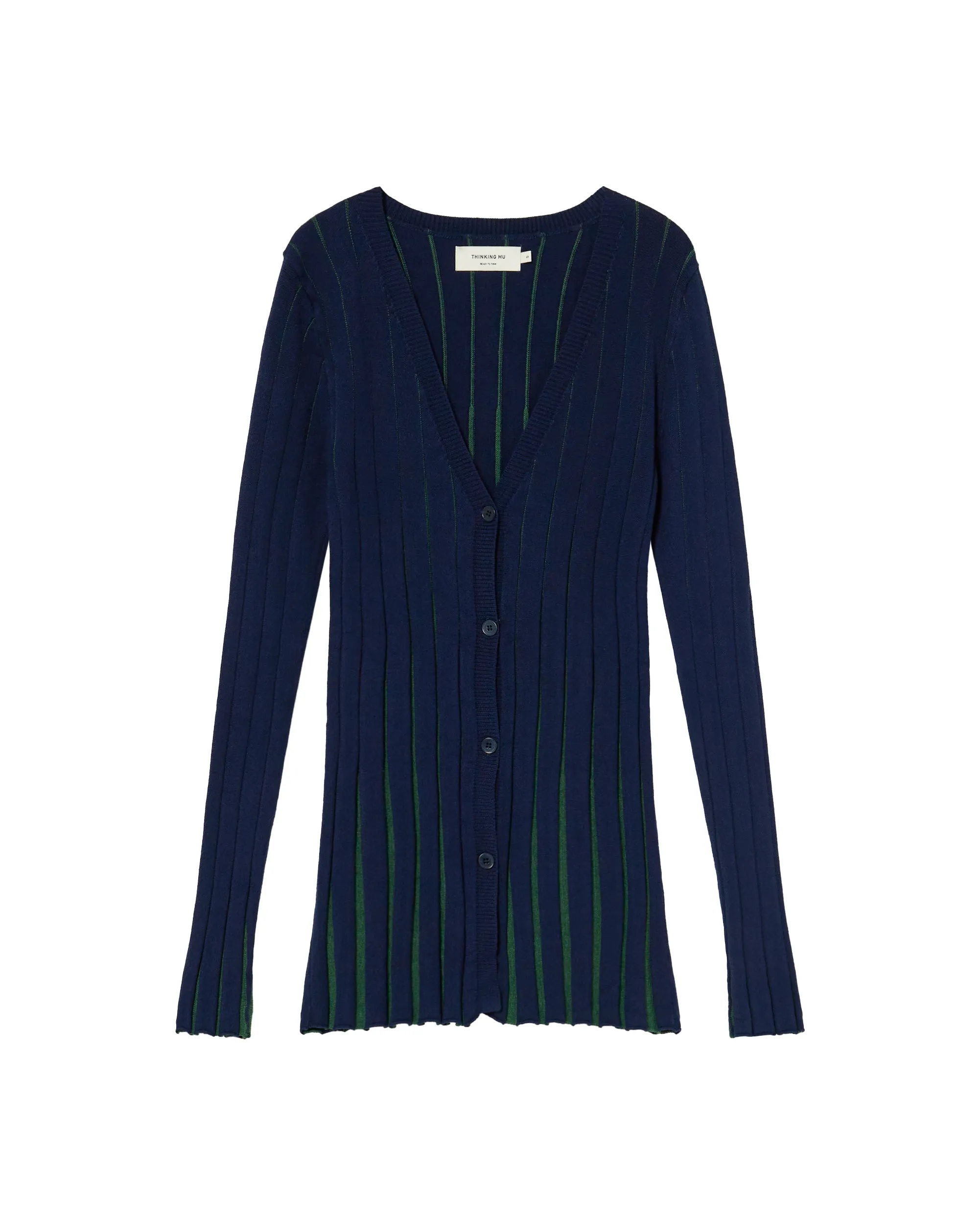 Cárdigan azul punto sold by Thinking Mu