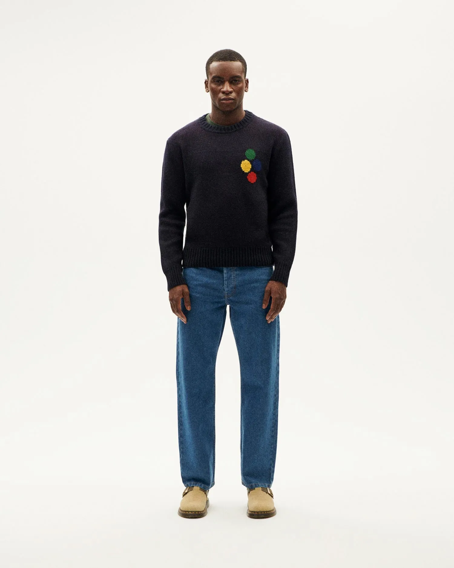 Jersey azul oscuro lana Khem sold by Thinking Mu product image thumbnail 2