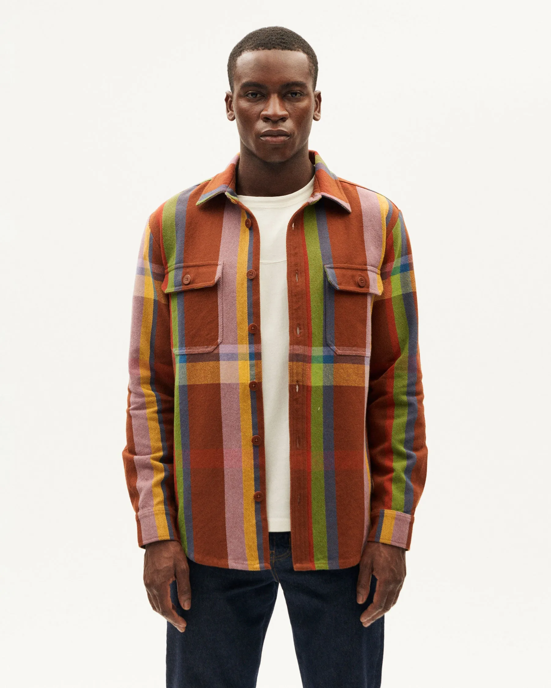 Sobrecamisa marrón charlie blanket Lucas sold by Thinking Mu