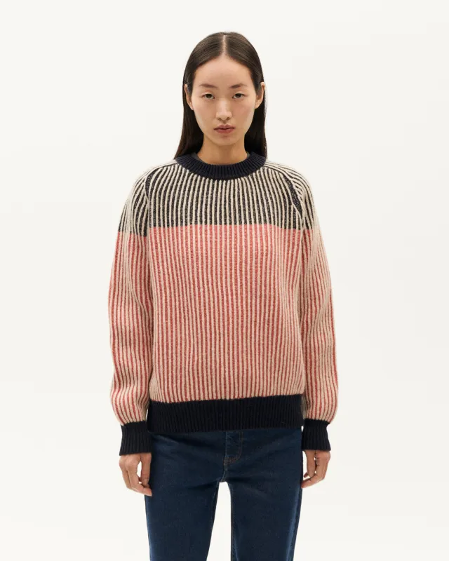 Jersey rojo lana Nur sold by Thinking Mu