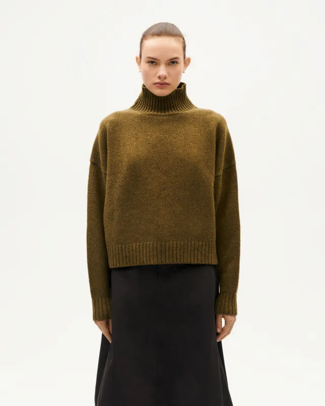 Jersey verde lana Idra sold by Thinking Mu