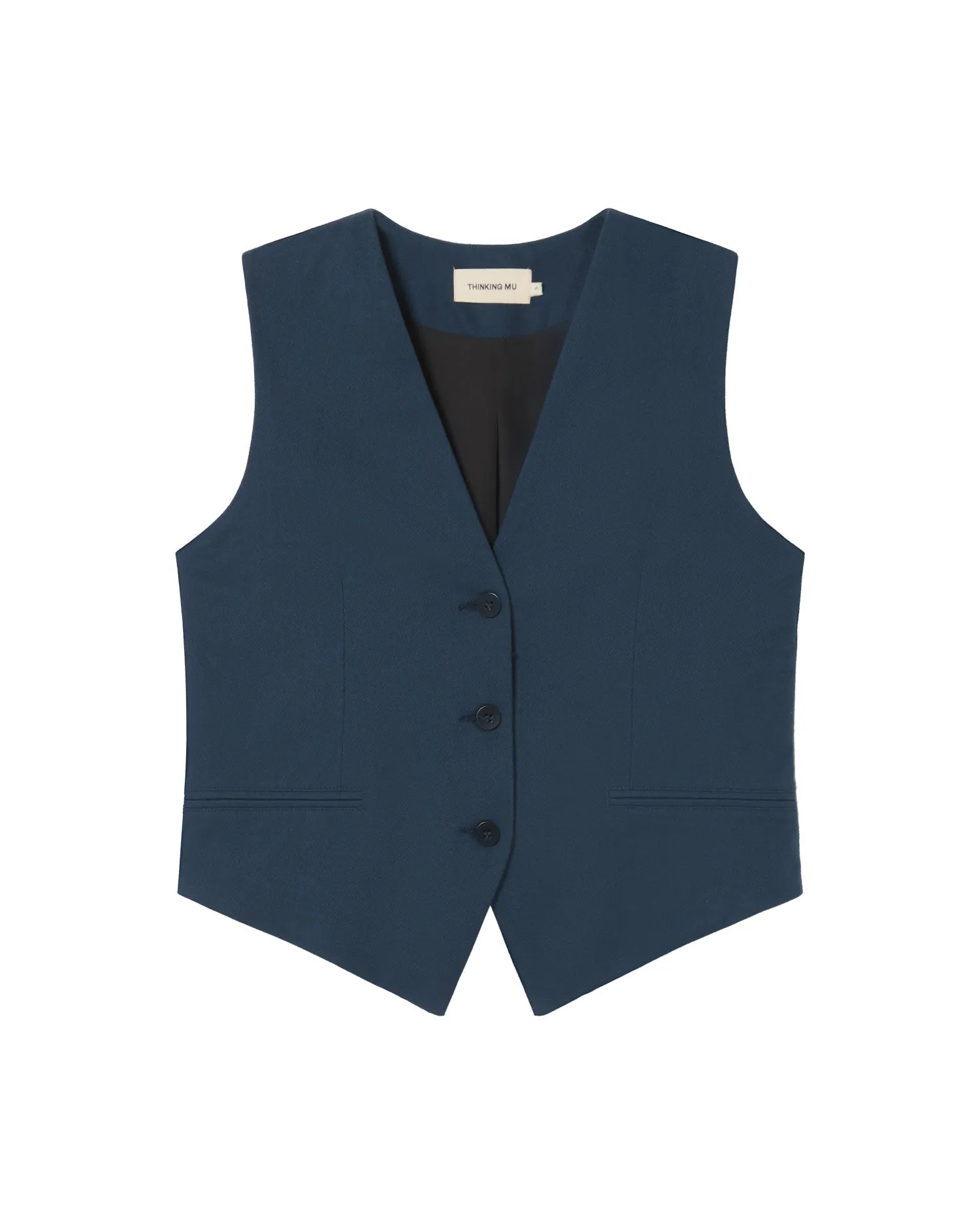 Chaleco azul oscuro Edith sold by Thinking Mu product image thumbnail 5