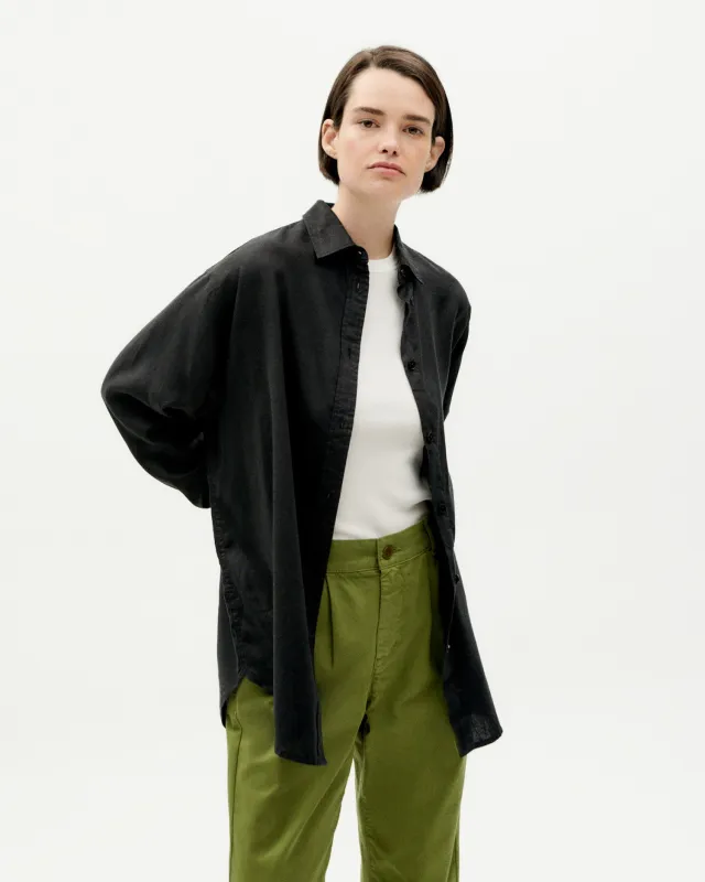 Blusa oversize negra hemp Gia sold by Thinking Mu
