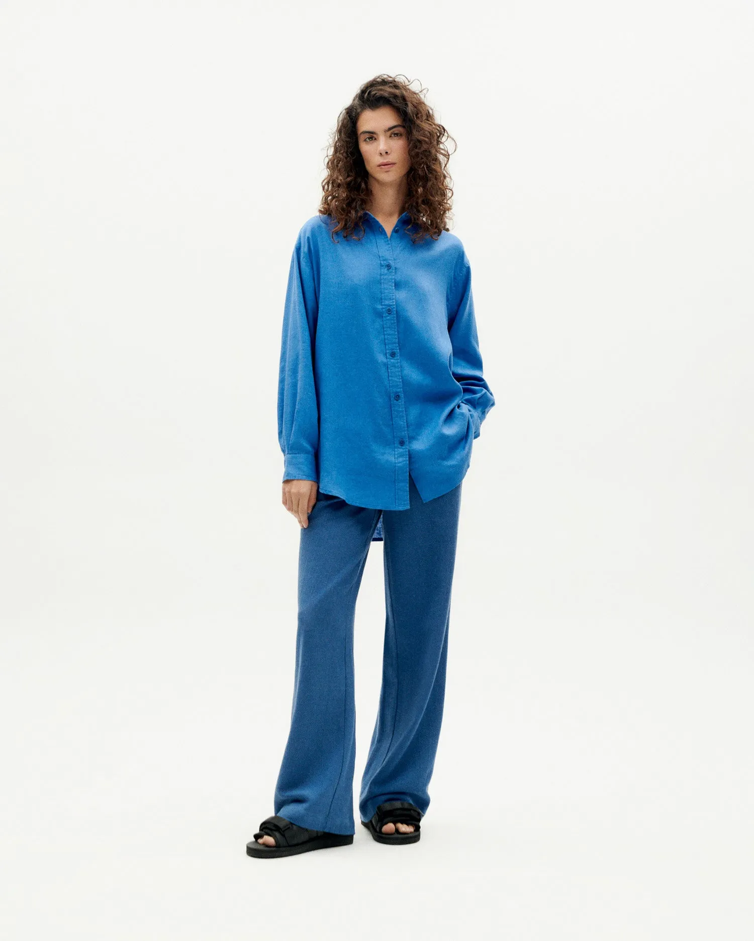 Blusa oversize azul hemp Gia sold by Thinking Mu product image thumbnail 2