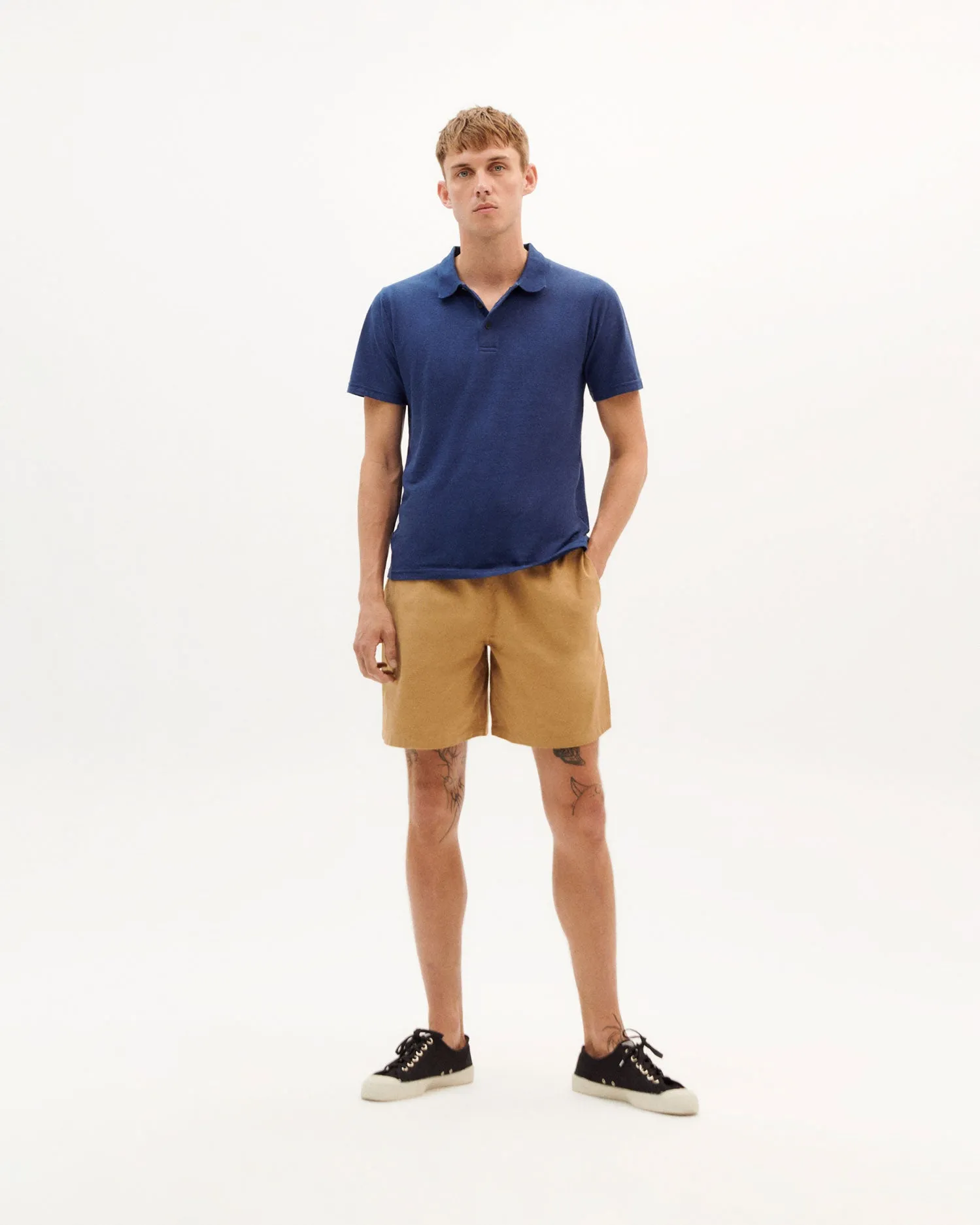 Polo navy Hemp sold by Thinking Mu product image thumbnail 2