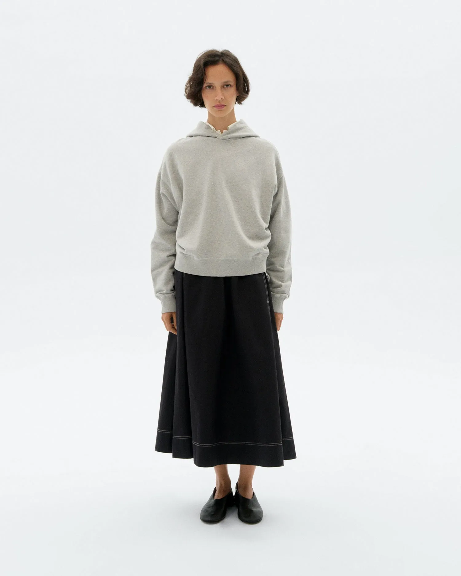 Hoodie gris retro sol rosa espalda Valeria sold by Thinking Mu product image thumbnail 3