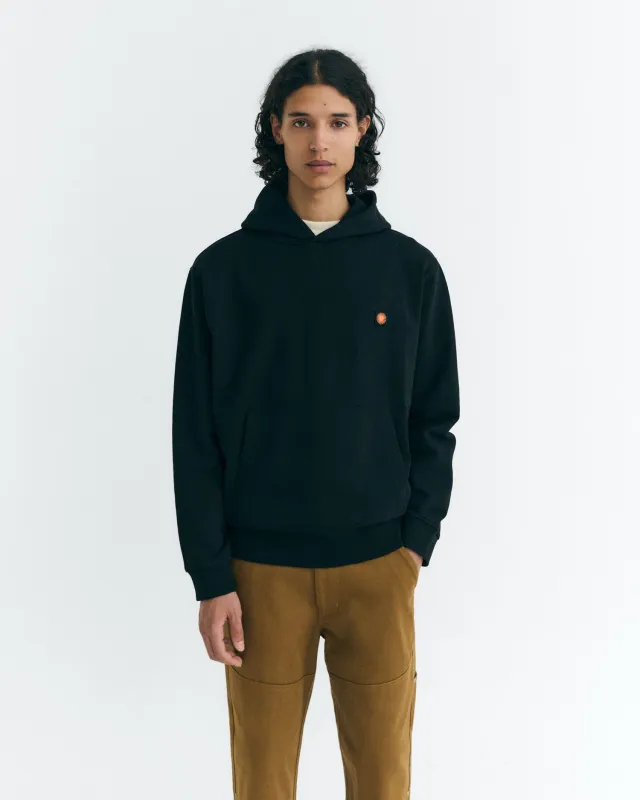 Hoodie negro sol naranja espalda Simon sold by Thinking Mu