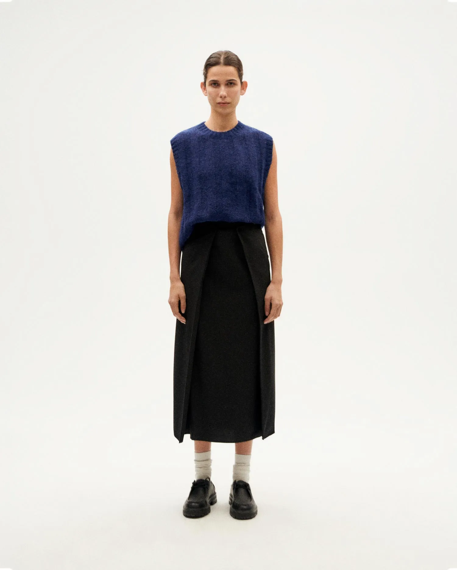 Chaleco azul lana alpaca Kelly sold by Thinking Mu product image thumbnail 3