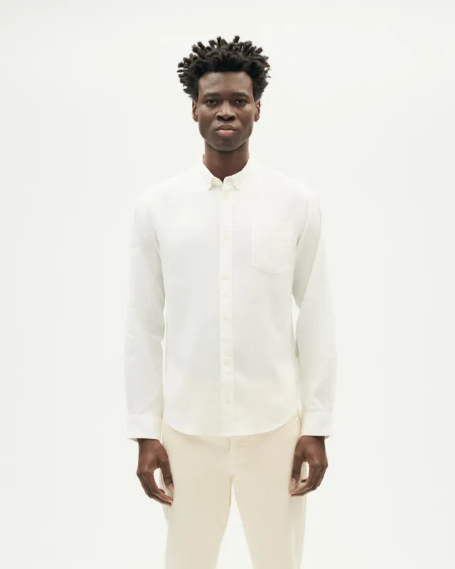 Camisa blanca hemp Ant sold by Thinking Mu