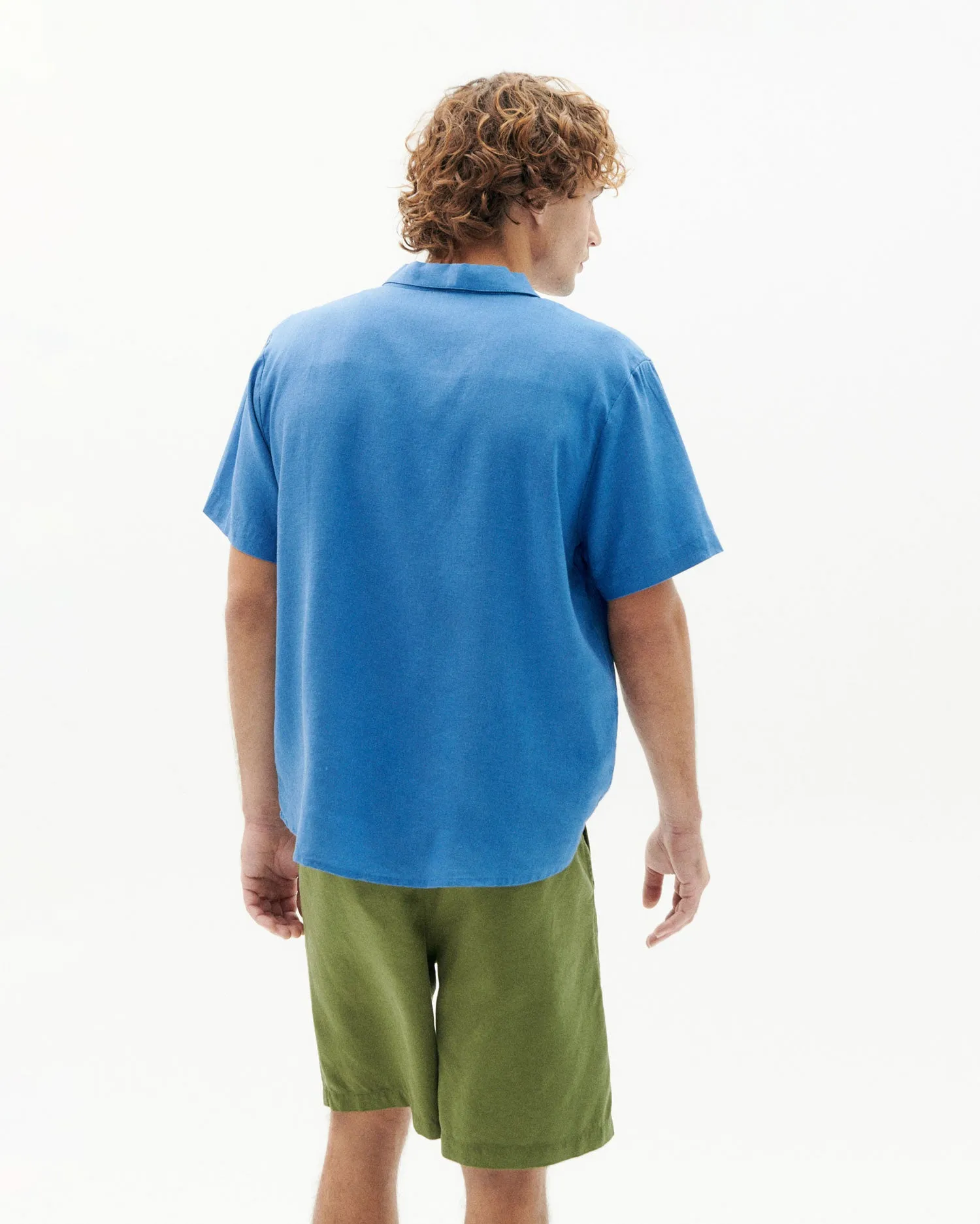 Camisa azul hemp Jules sold by Thinking Mu product image thumbnail 4