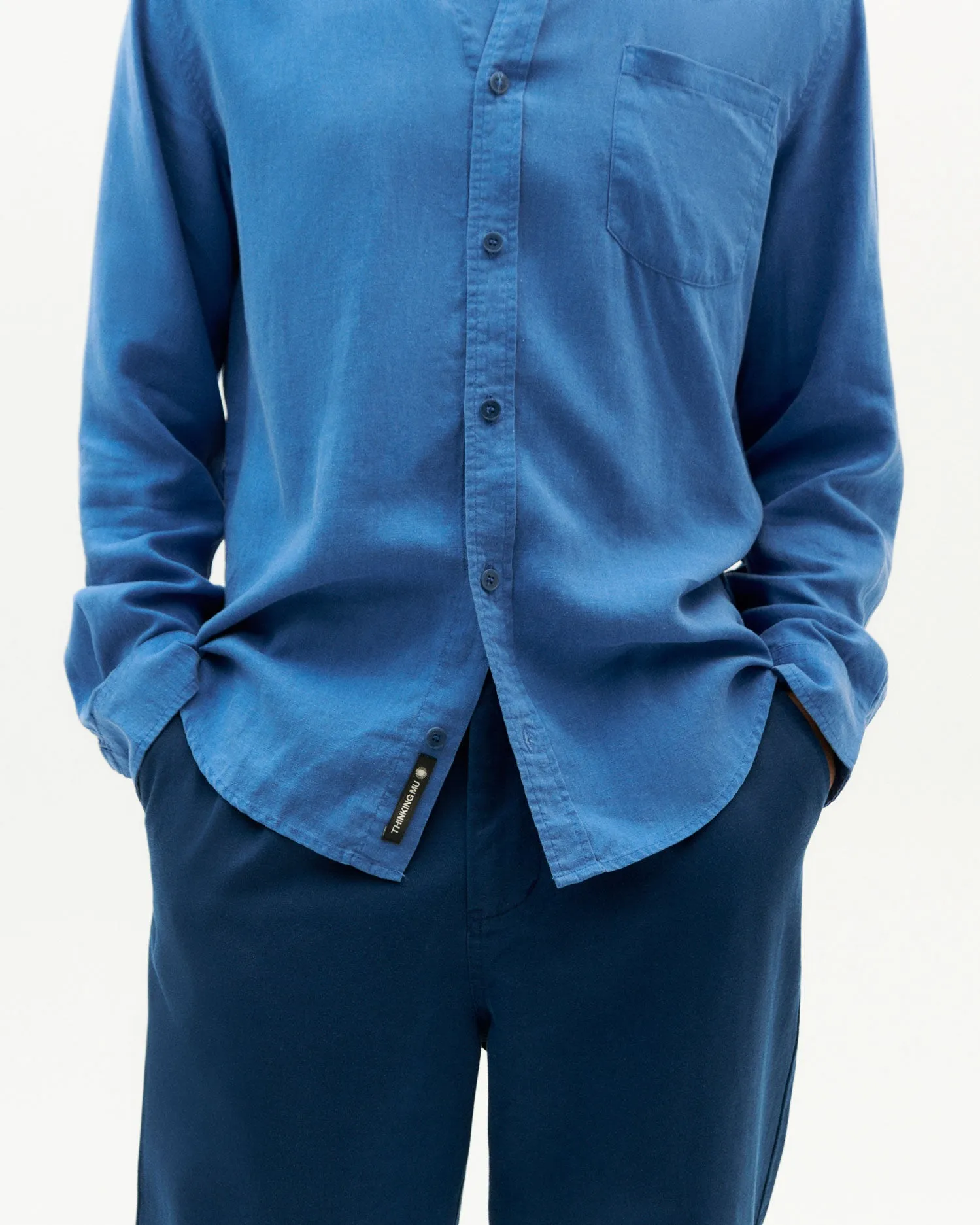 Camisa azul Hemp Ant sold by Thinking Mu product image thumbnail 4