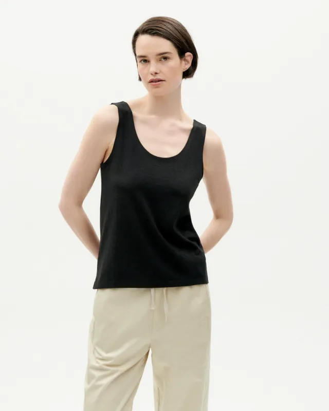 Tank Top negro hemp sold by Thinking Mu