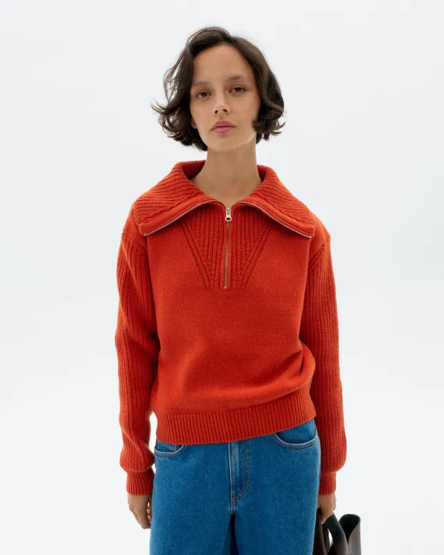 Jersey lana naranja Tanit sold by Thinking Mu