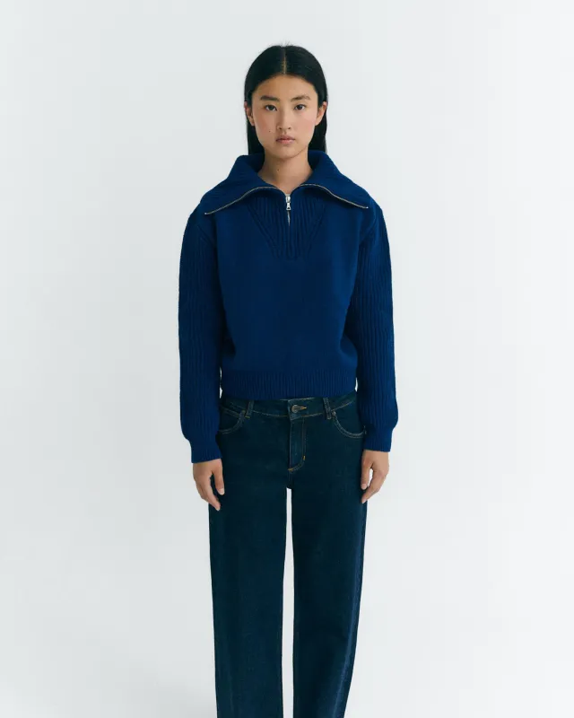 Jersey lana azul Tanit sold by Thinking Mu