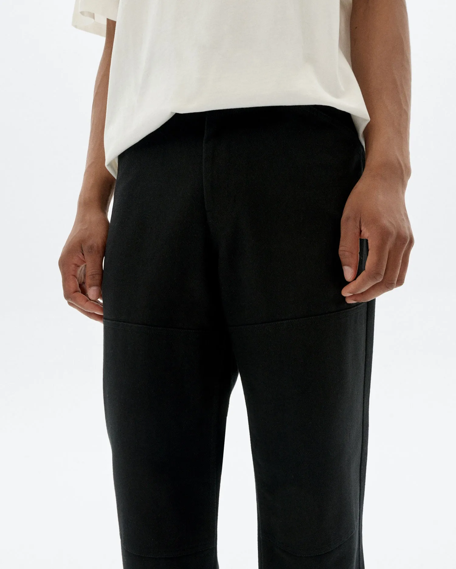 Pantalón recto negro Stan sold by Thinking Mu product image thumbnail 3