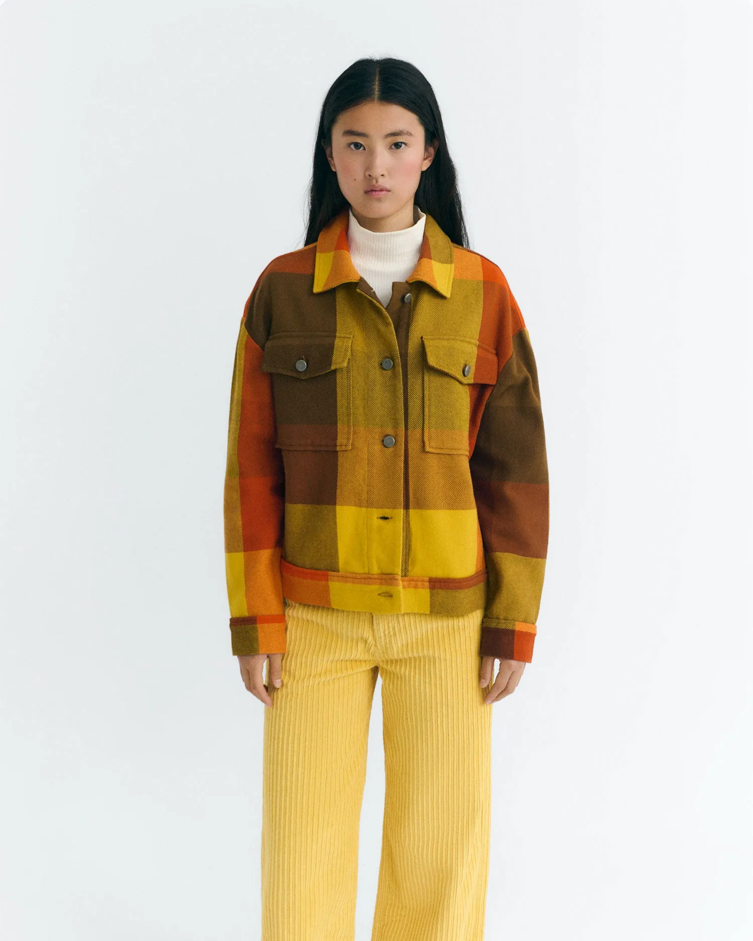 Chaqueta cuadros marrón Frans sold by Thinking Mu