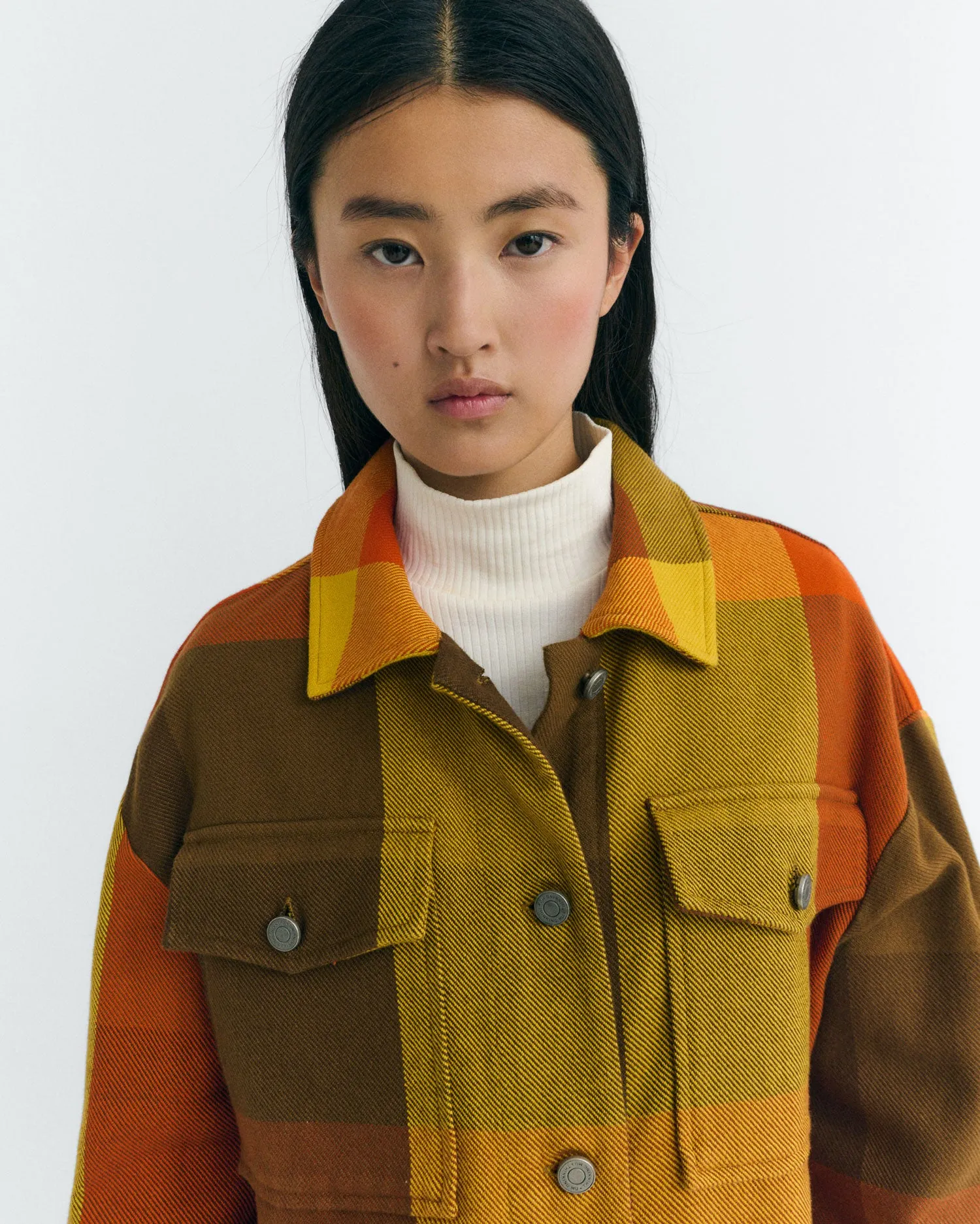 Chaqueta cuadros marrón Frans sold by Thinking Mu product image thumbnail 4