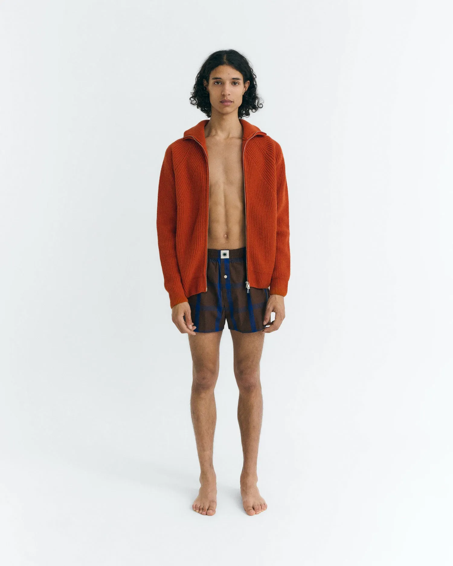 Boxers marrones cuadros azules sold by Thinking Mu product image thumbnail 3