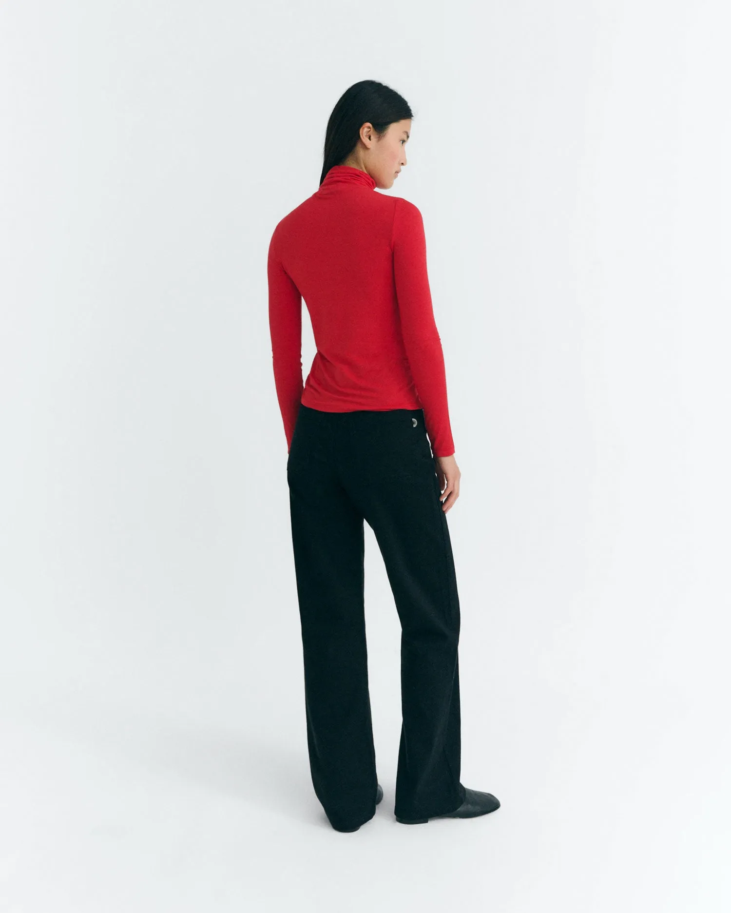 Top cuello alto rojo cashmere Noe sold by Thinking Mu product image thumbnail 4