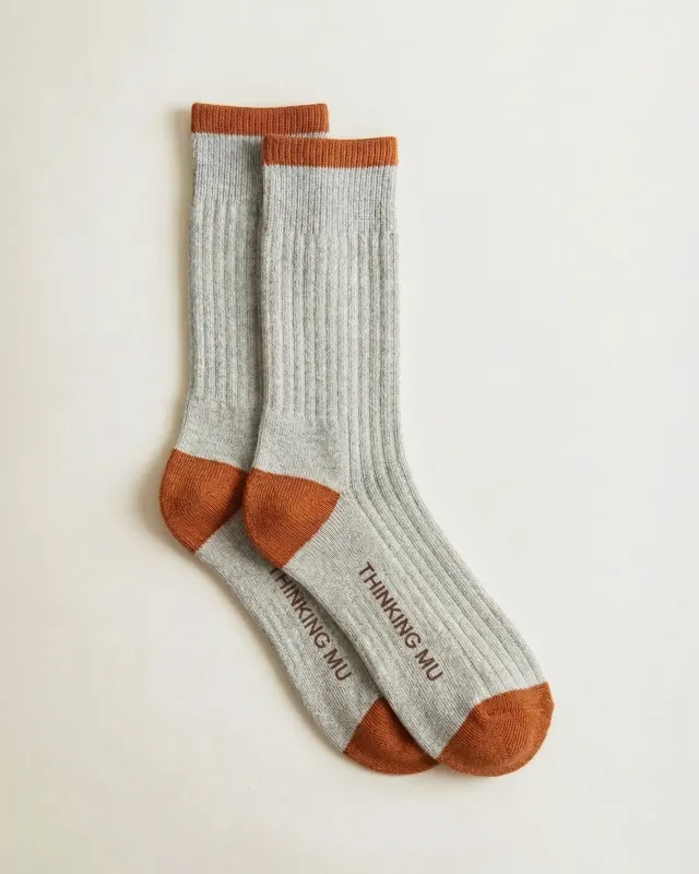 Calcetines Gris Melange Axel made by Thinking Mu