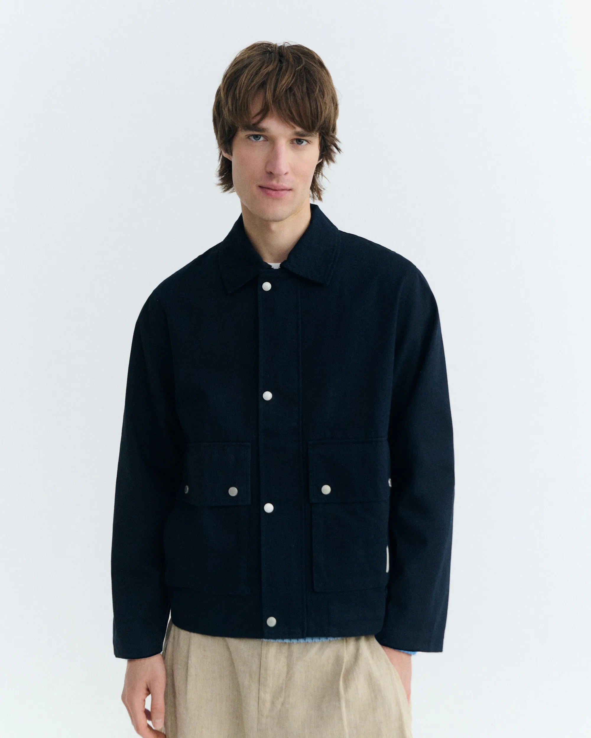 Chaqueta boxy navy Callum sold by Thinking Mu product image thumbnail 2