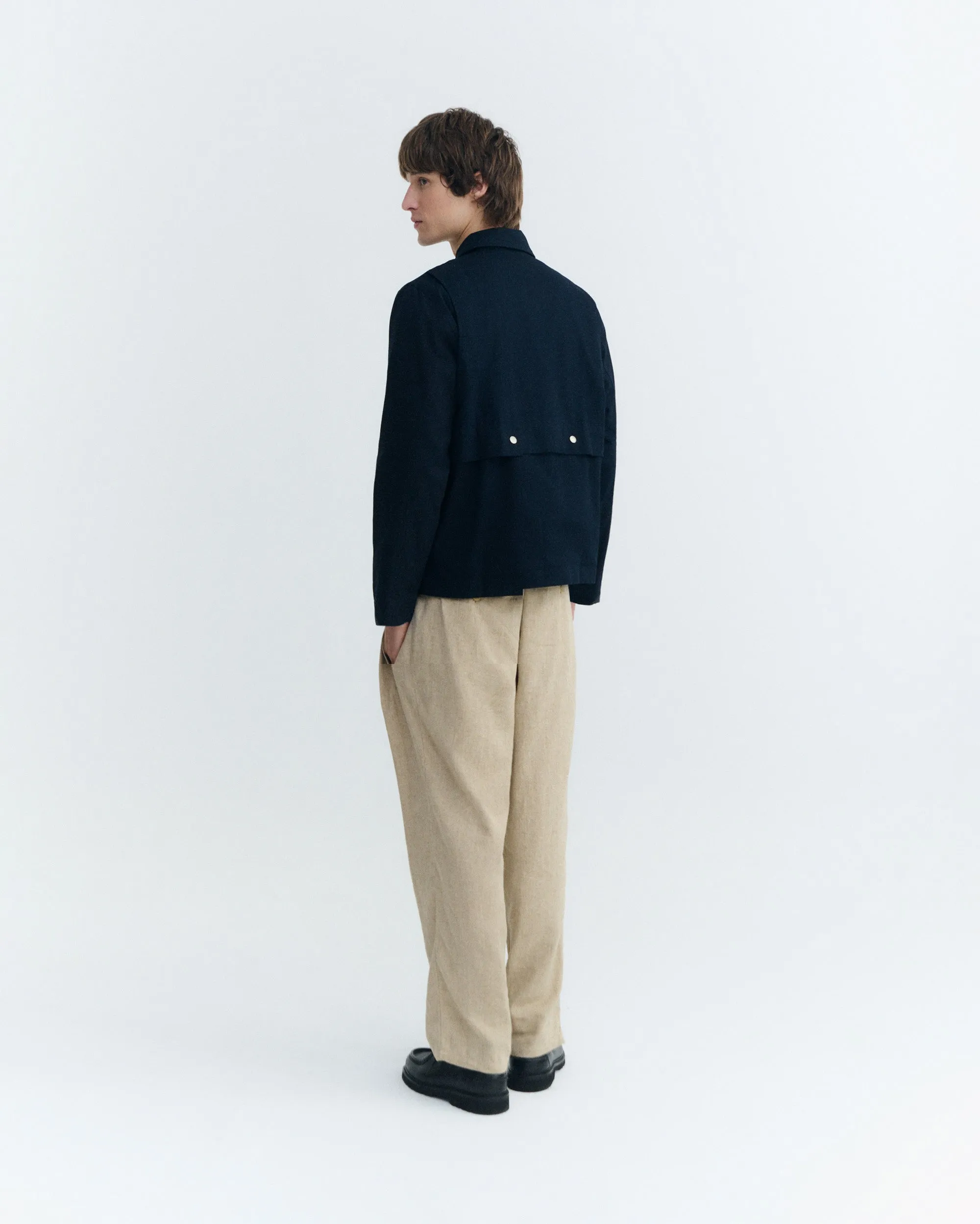 Chaqueta boxy navy Callum sold by Thinking Mu product image thumbnail 4