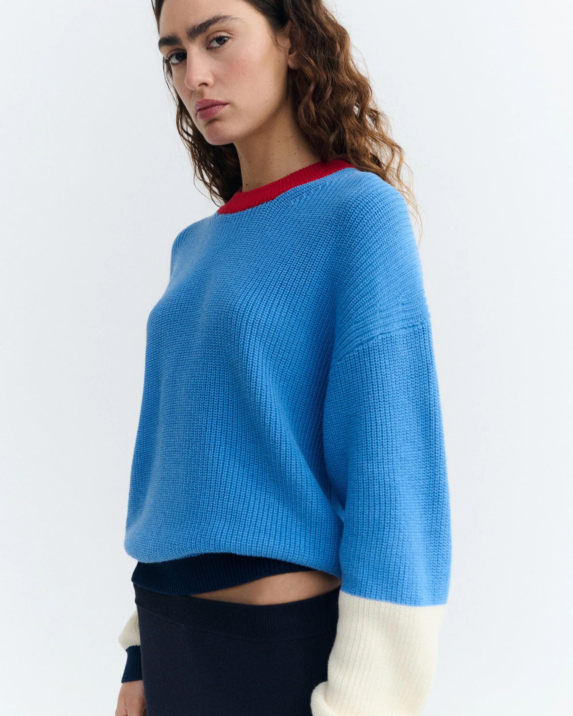 Jersey azul algodón orgánico Carmen sold by Thinking Mu product image thumbnail 4