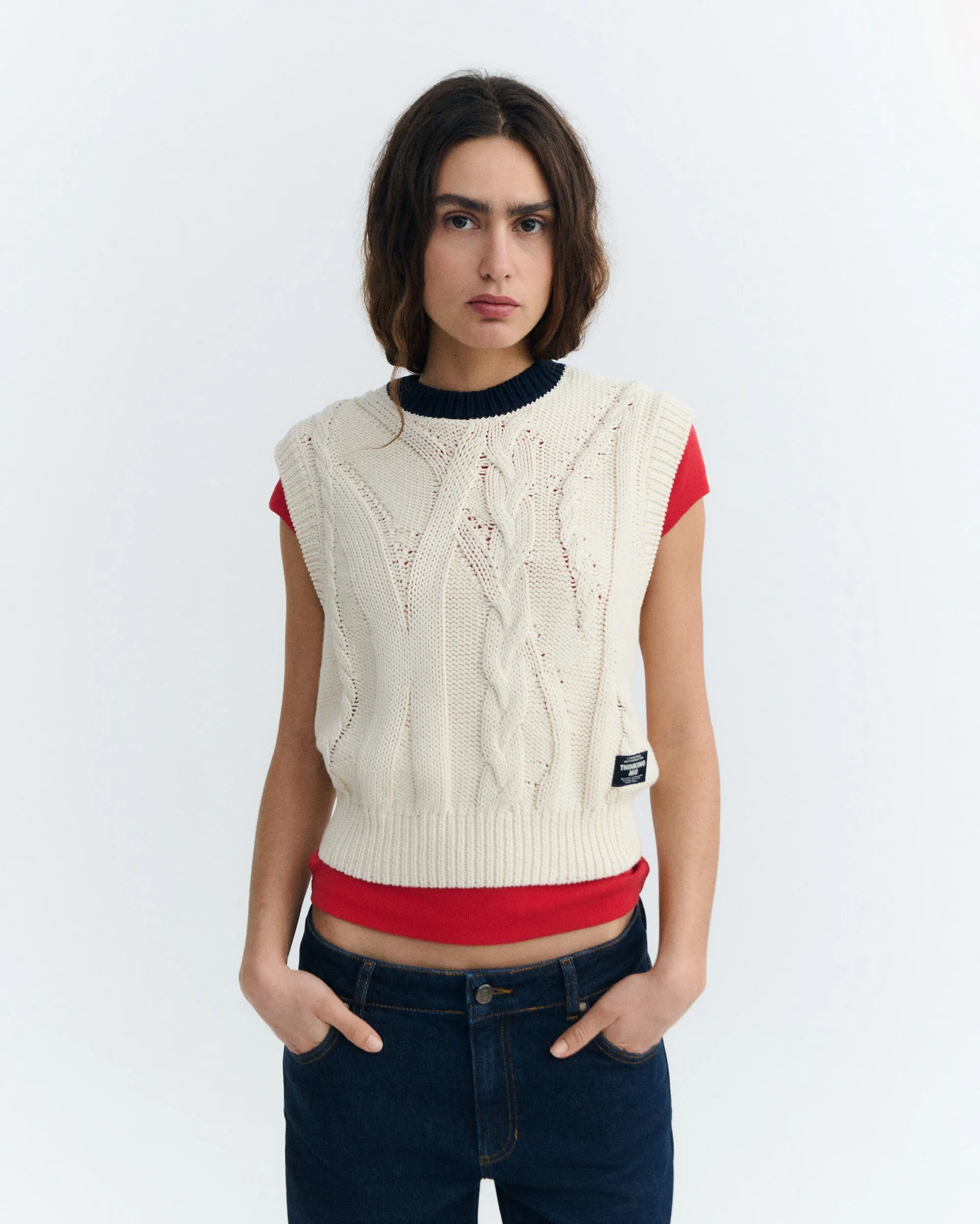 Chaleco punto crudo Aria sold by Thinking Mu product image thumbnail 3