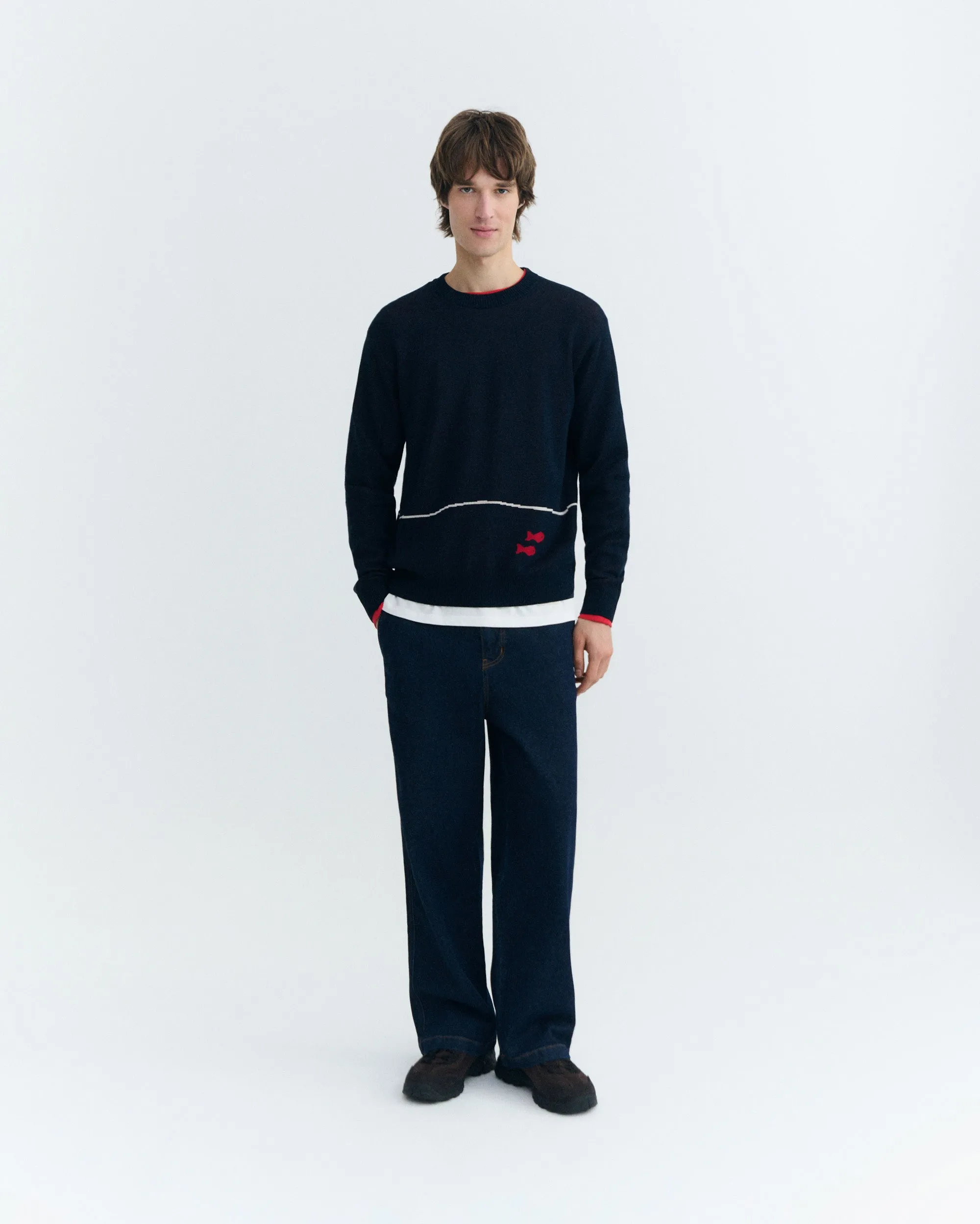 Jersey navy pescadors Seth sold by Thinking Mu