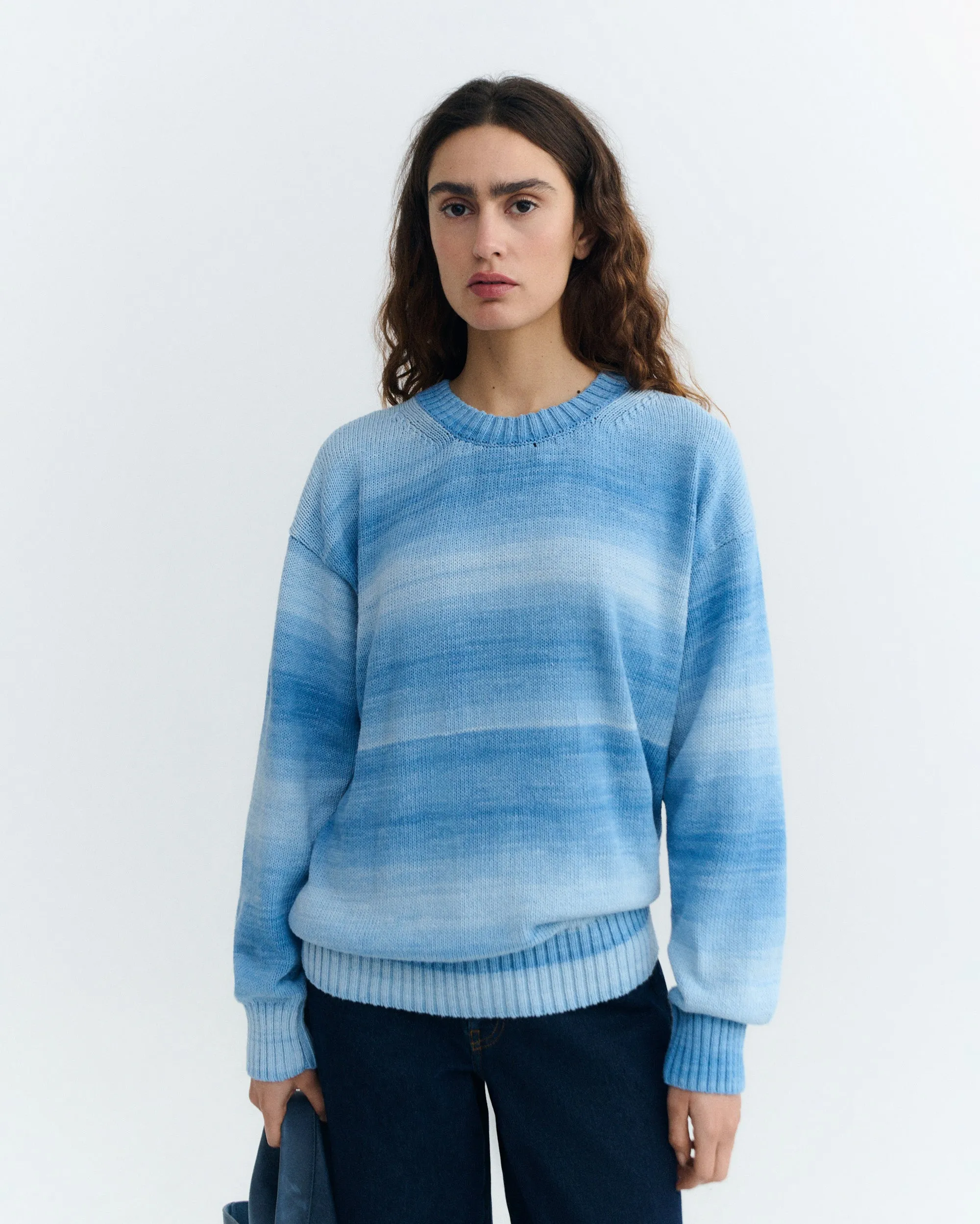 Jersey oversize azul rayas Cosmo sold by Thinking Mu