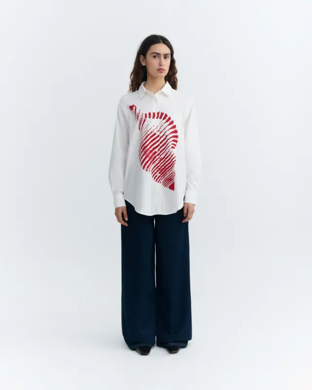 Blusa oversize popelin concha Odie made by Thinking Mu