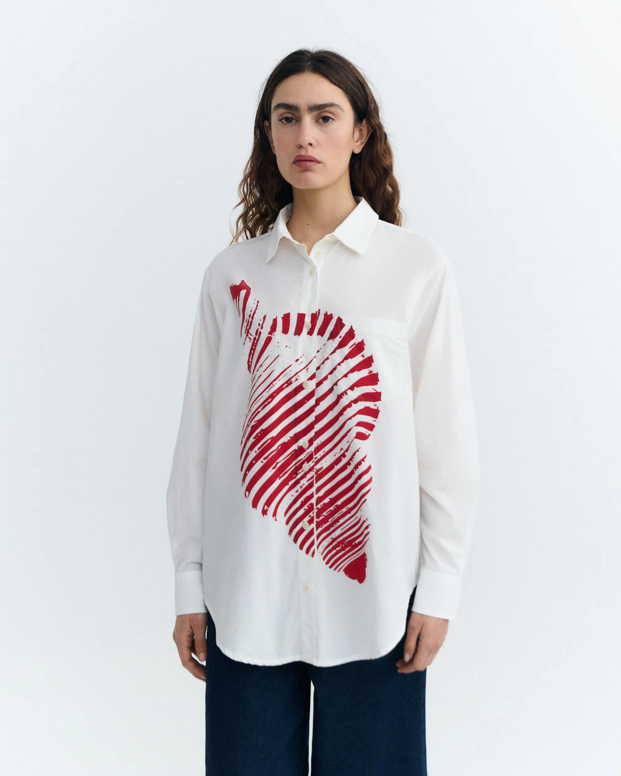Blusa oversize popelin concha Odie sold by Thinking Mu product image thumbnail 2