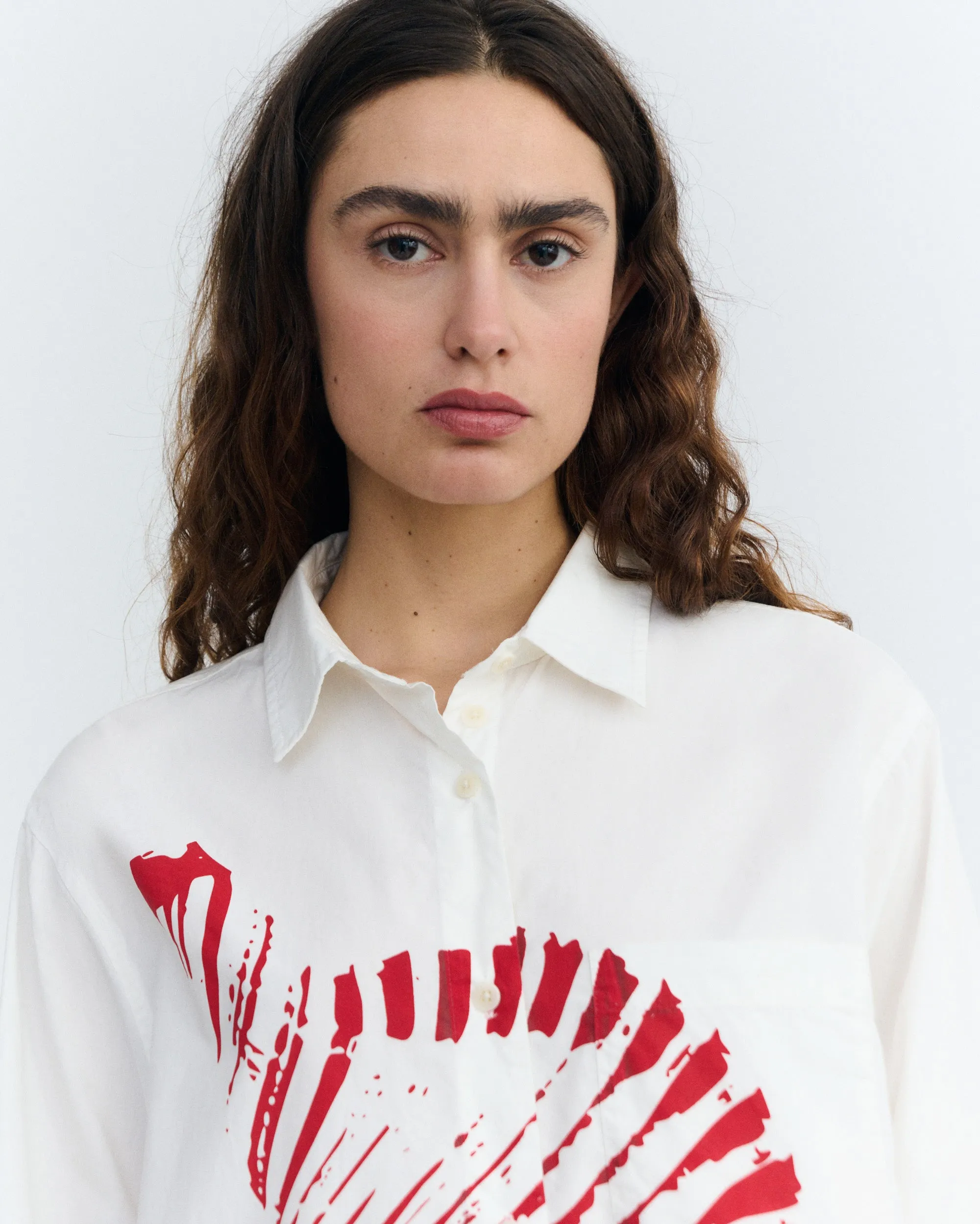 Blusa oversize popelin concha Odie sold by Thinking Mu product image thumbnail 3
