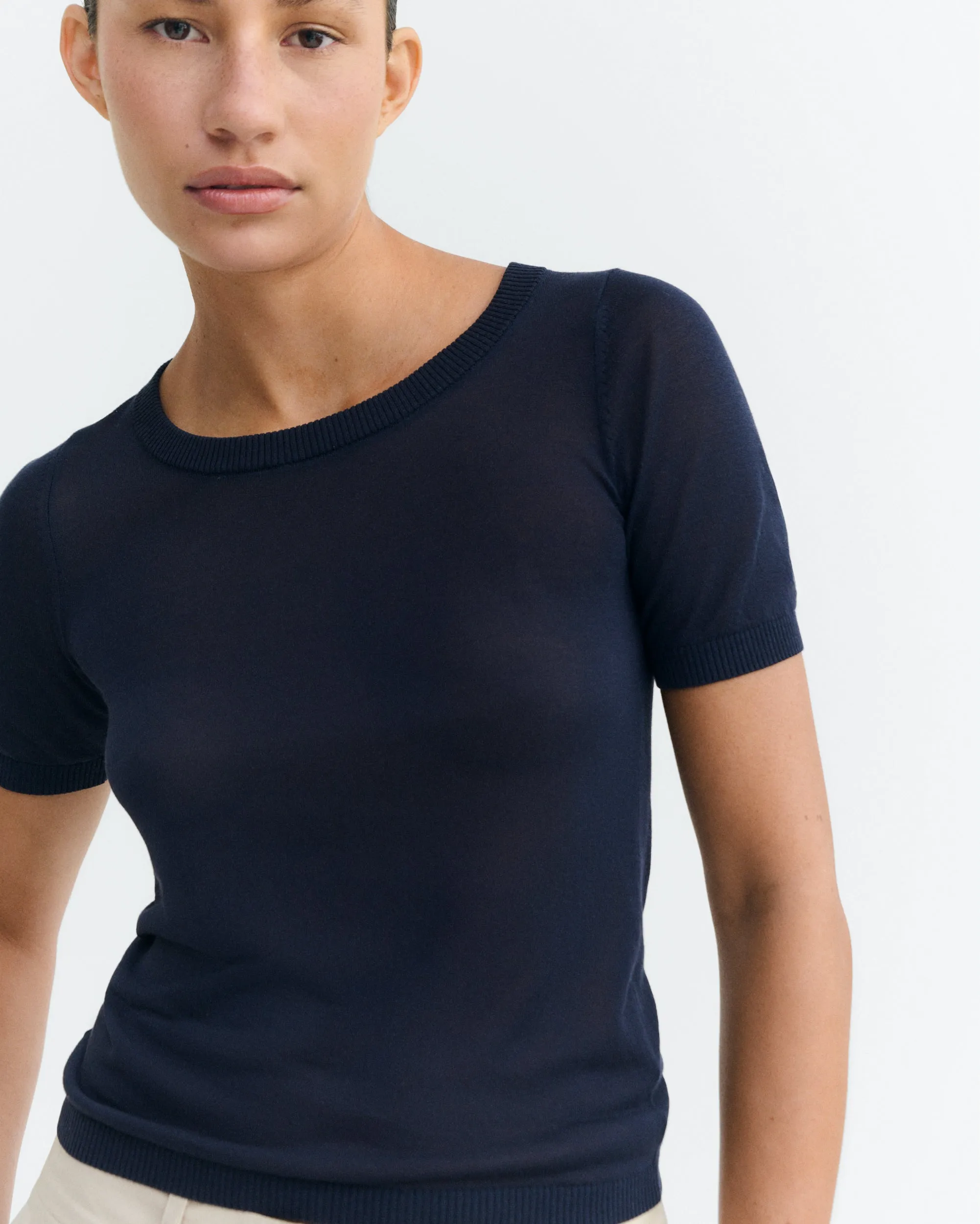 Top punto navy semitransparente Noctis sold by Thinking Mu product image thumbnail 3