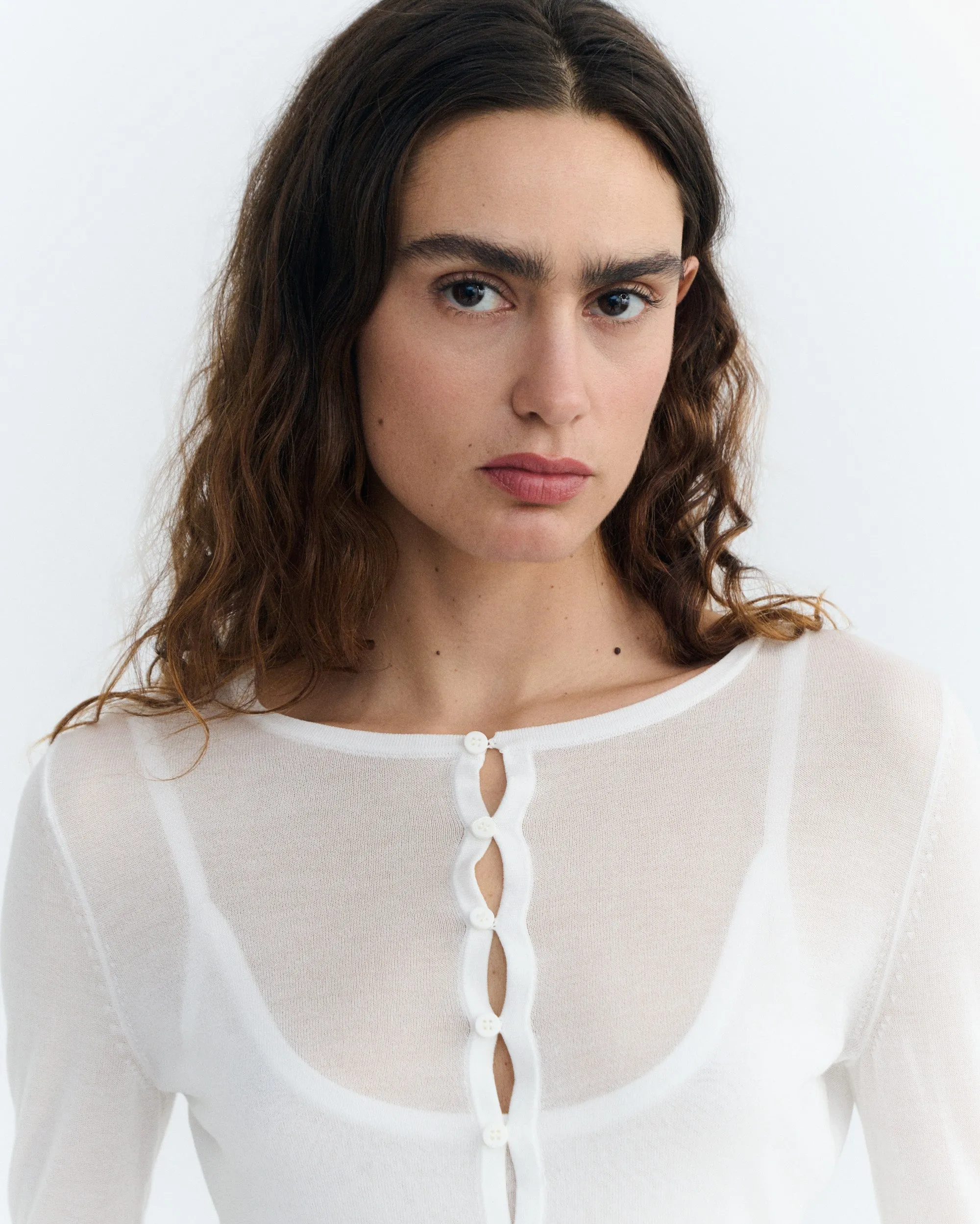 Cardigan punto crudo transparente Manon sold by Thinking Mu product image thumbnail 4