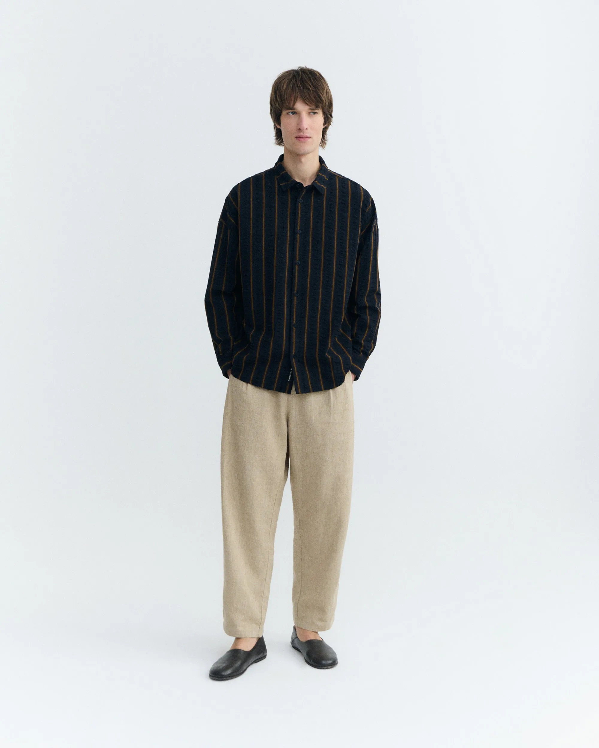 Camisa oversize seersucker rayas Haru sold by Thinking Mu product image thumbnail 2