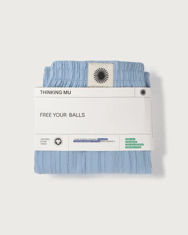 Boxer popcorn azul sold by Thinking Mu