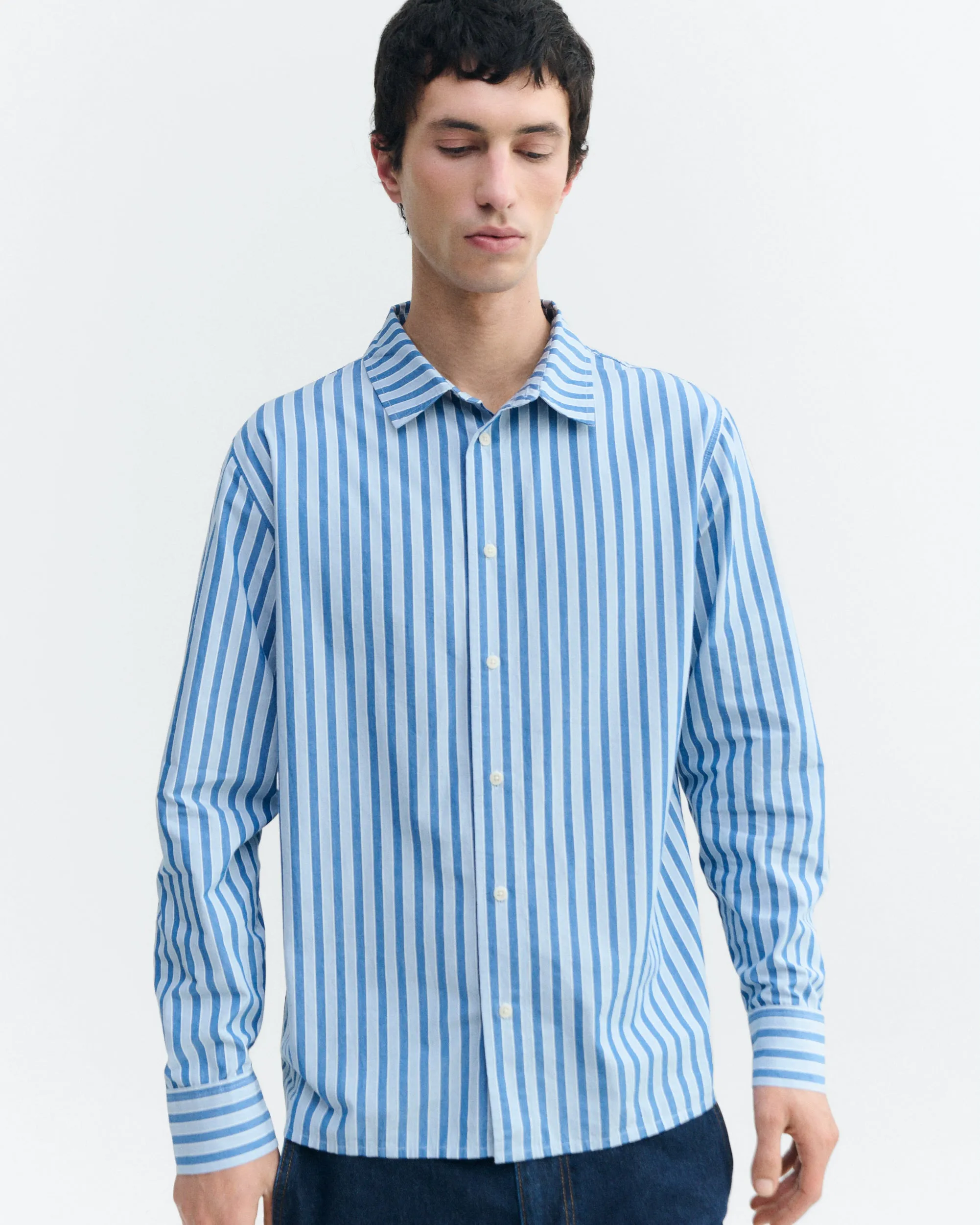 Camisa rayas azul Jimbo sold by Thinking Mu product image thumbnail 3